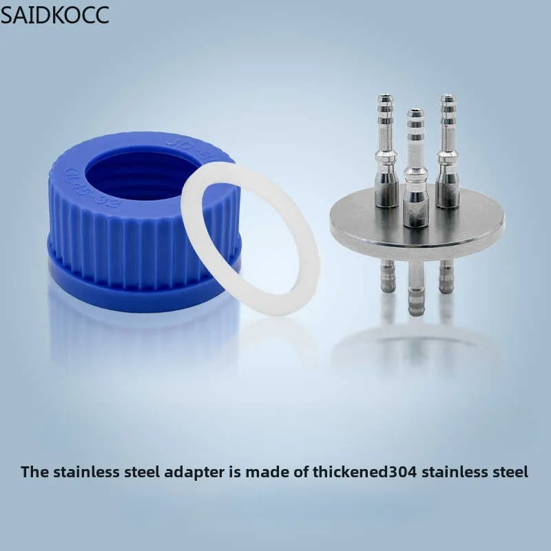 SAIDKOCC Fermentation Tank Reactor Feed Cover Stainless Steel Jar Lid SS Refill Cover For Tube 5 mm