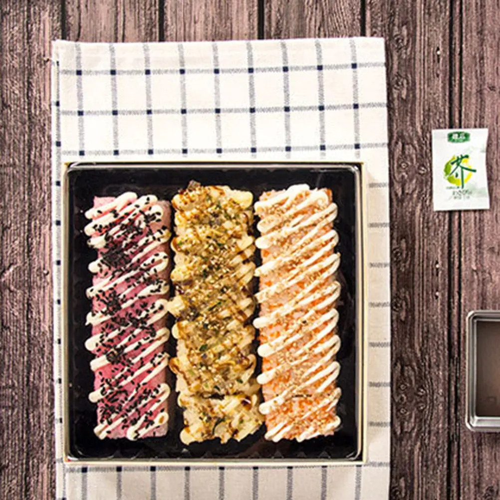 Caja de Sushi de estilo japonés, contenedor de alimentos ecológico, caja Bento con múltiples compartimentos para Sashimi, rollos de arroz, preparación de comidas, viajes, 5 uds.