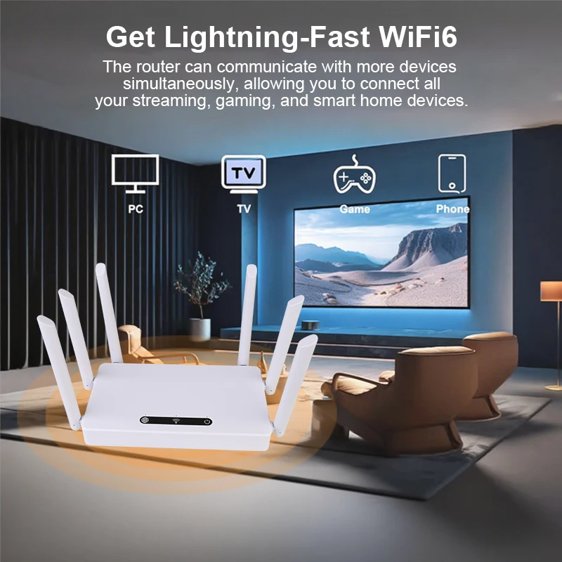 WIFI6 راوتر جيجابت 2.4G 802.11n اللاسلكية مكبر صوت أحادي الداعم جيجابت راوتر واي فاي مكبر للصوت لتغطية المنزل كله #3