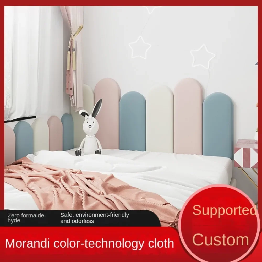 

Velvet Headboard Upholstered Wall Stickers Self-adhesive Children's Anti-collision Upholstery Bedside Backrest Background Wall