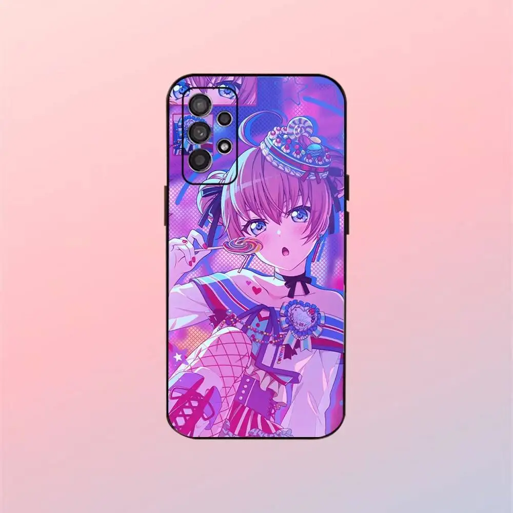 حافظة هاتف Game BanG Dream CHU2 لهاتف سامسونج جالاكسي A13، A21s، A22، A31، A32، A52، A53، A71، A80، غلاف أسود ناعم