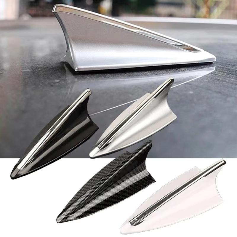  Shark Fin Car Roof Antenna Replacement Universal Adhesive Mount Waterproof Signal Boost Decorative Accessory for Cars 