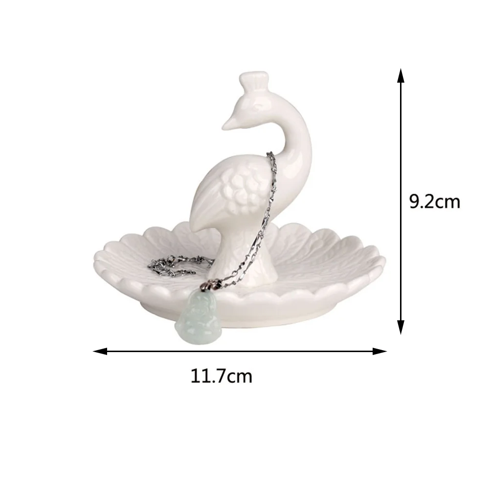 Jewelry Plate Porcelain Ring Dish Tray Earrings Storage Trinket for Women Trays