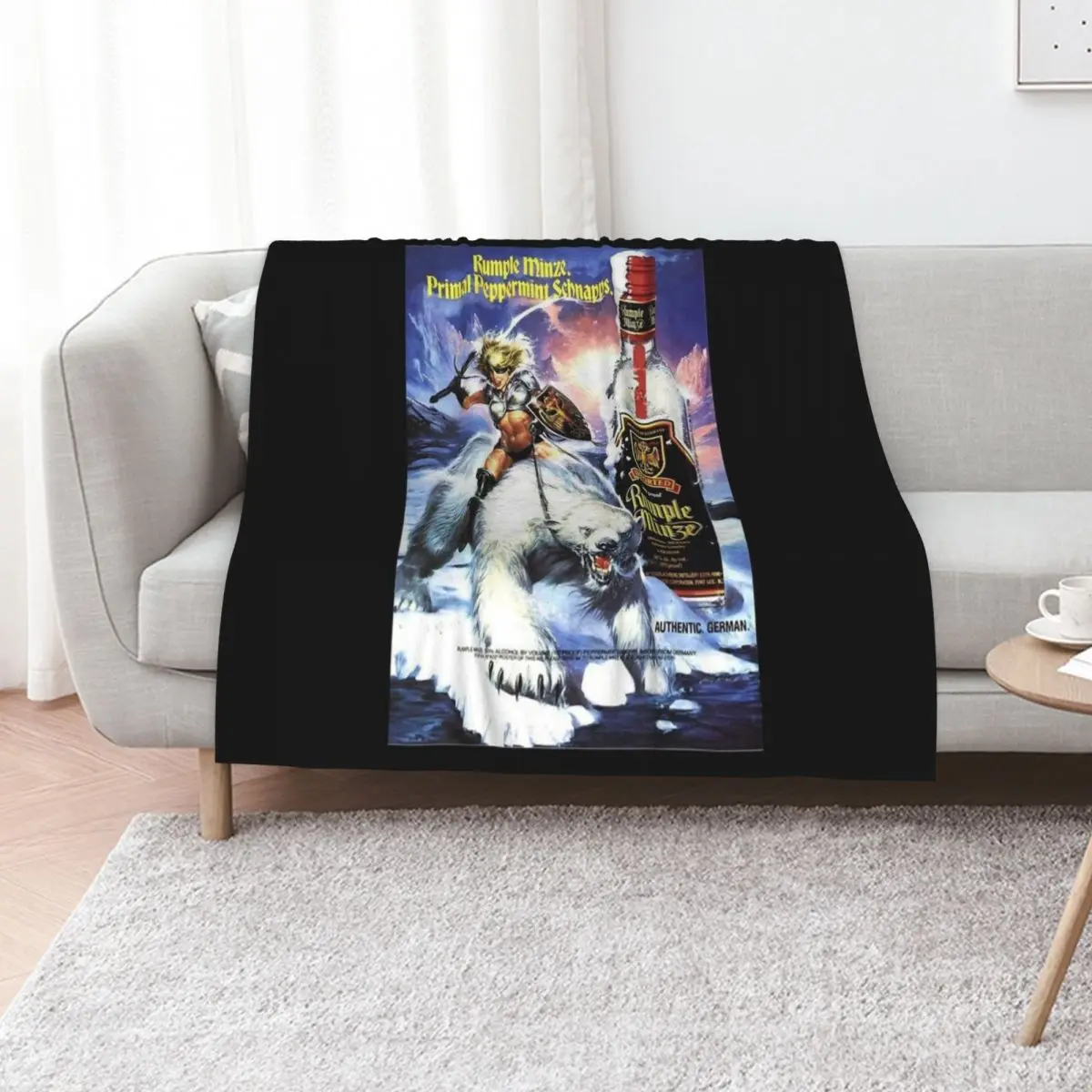Rumple Minze Primal Peppermint T shirt Classic Throw Blanket Bed linens Fashion Sofas warm for winter Quilt Blankets