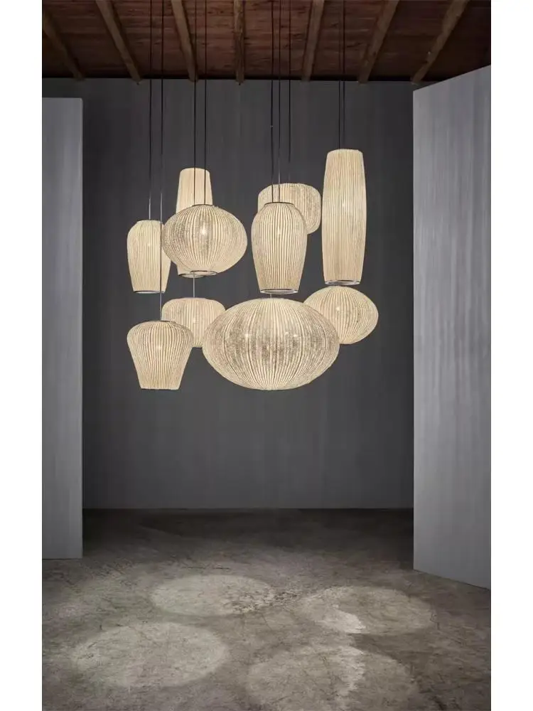 

Light luxury texture art website decoration island style counter pendant lamp Spanish design restaurant lighting fixture decorat