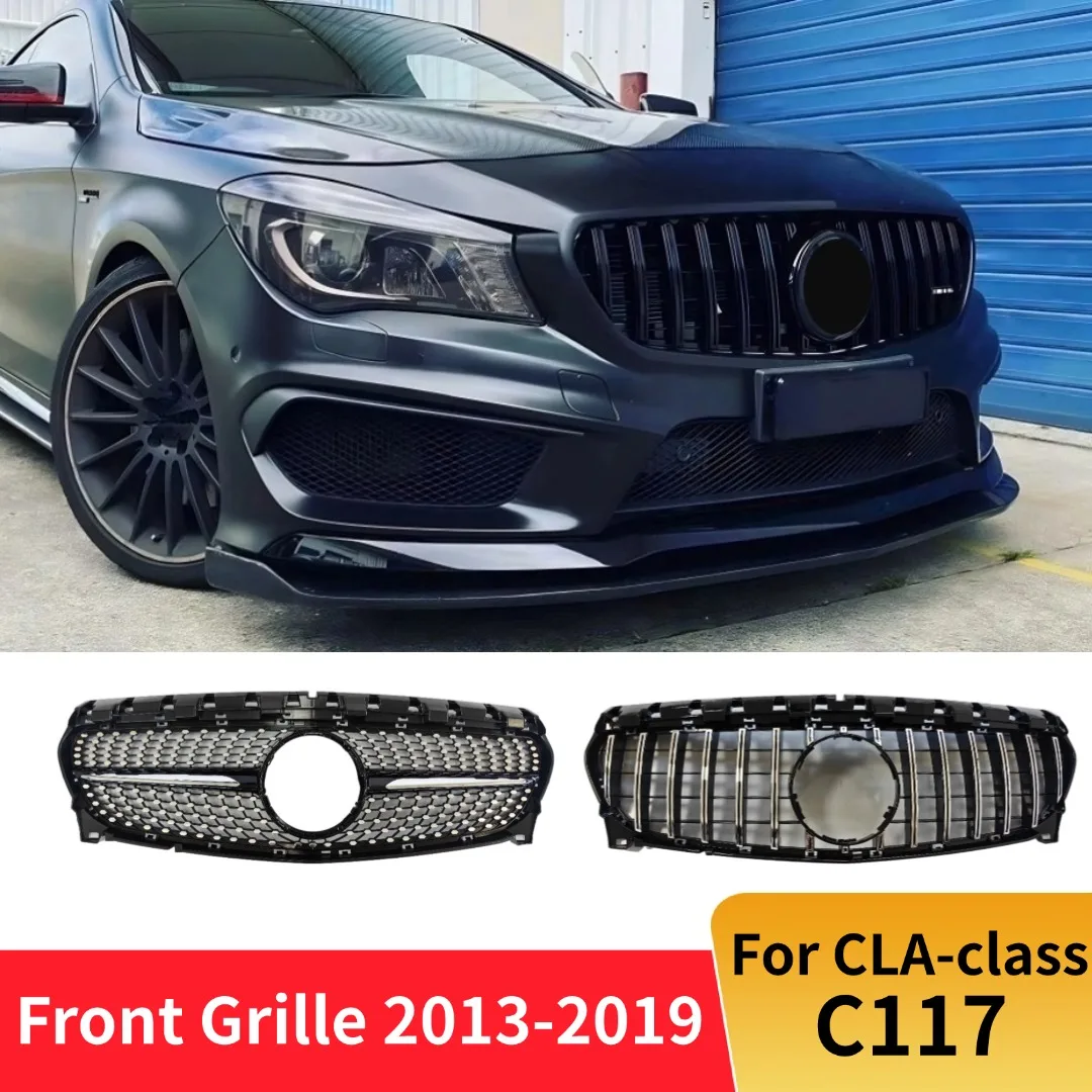 

Front Inlet Grille Bumper Grill Middle Mesh Tuning Styling Accessories For Mercedes Benz CLA C117 W117 2013-2019 GT Stars Style