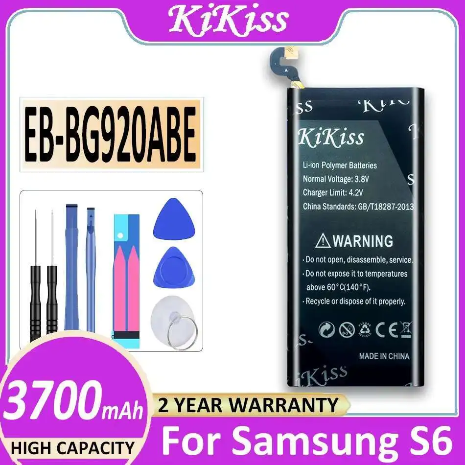 

3700 мАч EB-BG920ABE долговечный аккумулятор для мобильного телефона Samsung Galaxy S6 G9200 G920 G920f G920i G920A G920S G920L G920K