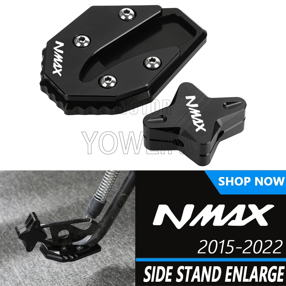 

Motorcycle Side Stand Extension Pad & Support Kickstand auxiliary For YAMAHA NMAX155 NMAX125 N-MAX NMAX 125 155 2018-2025 2026