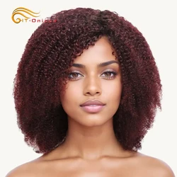 Short Afro Kinky Curly Wig 100% Human Hair Wigs For Woman 180% Density Pixie Curl Jerry Curl Wig Full Machine Made