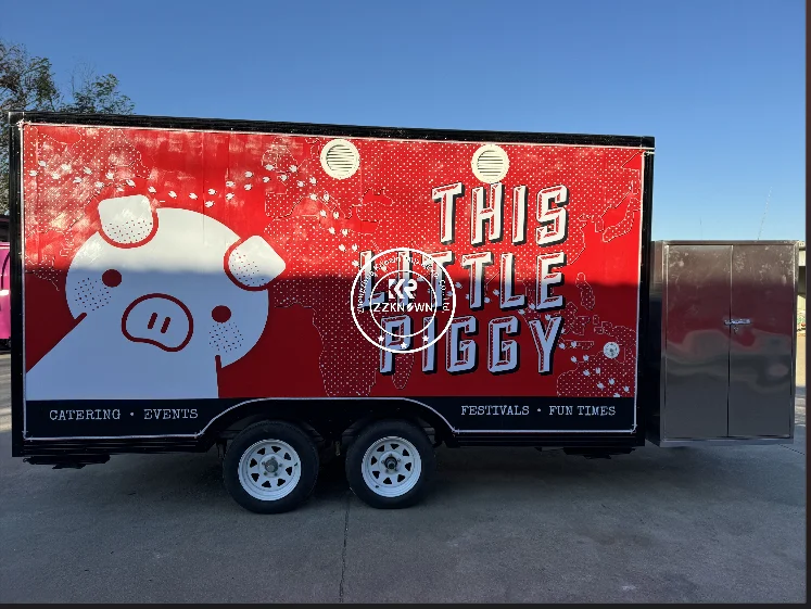 شاحنة طعام متنقلة لتقديم الطعام مقطورة مجهزة بالكامل في الهواء الطلق المحمول البيرة الآيس كريم عربات القهوة مقطورات الطعام مجهزة بالكامل