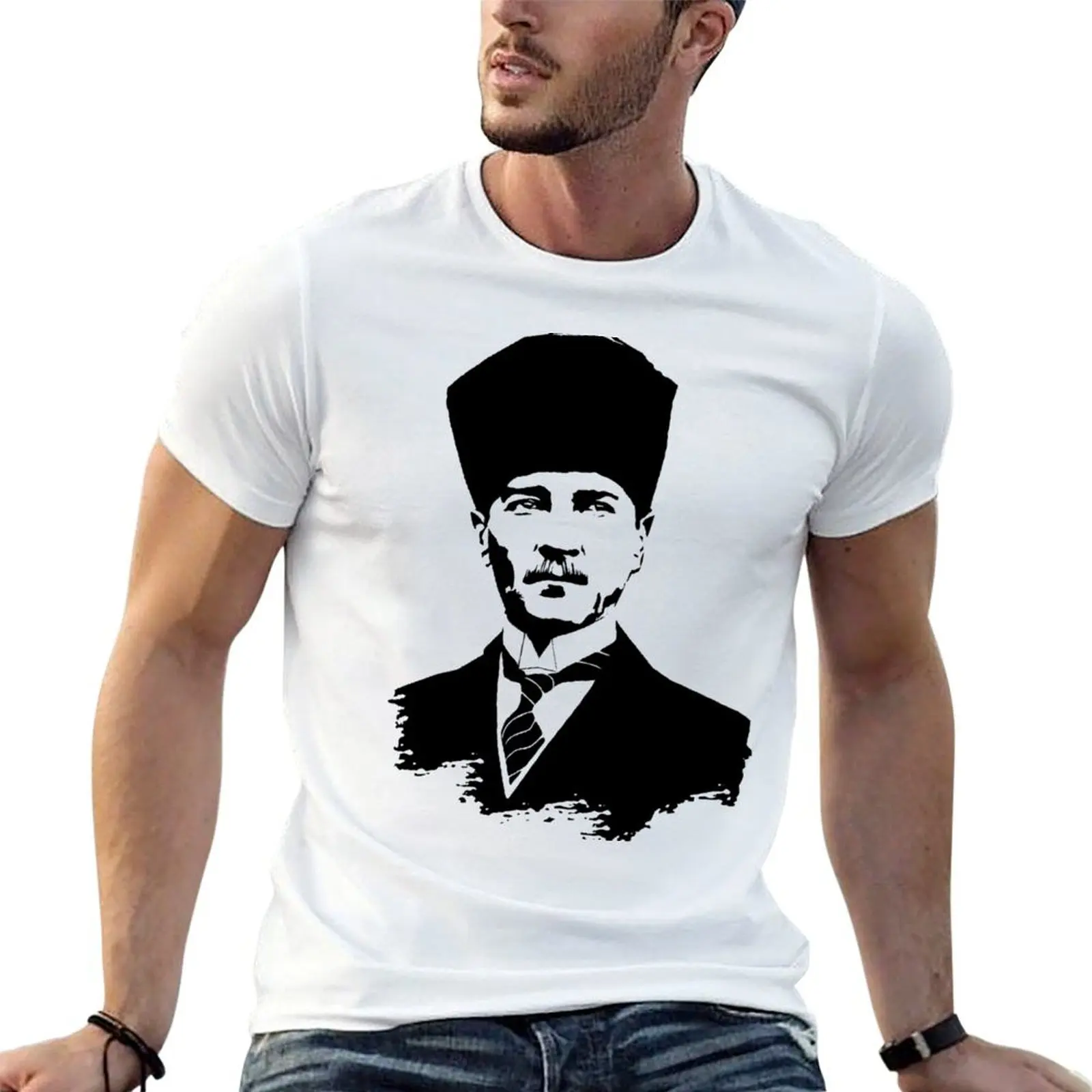 

Gazi Mustafa Kemal Atatürk T-Shirt t shirt for man man t shirt cotton high quality T-Shirt