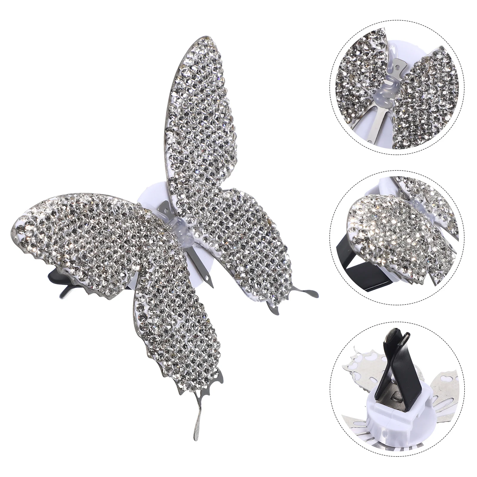 

Car Vent Diffuser Clip Butterfly Rhinestone Aroma Decoration Long Lasting Fragrance Car Air Vent Clips Automotive Interior Decor