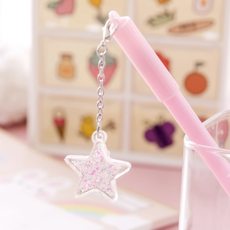 Imagem -03 - Unisex Pen Bonito Estrela Pingente Estudante Bonito Aprendizagem Papelaria Exame Caneta Assinatura Caneta Kawaii Barato Papelaria 32 Pcs