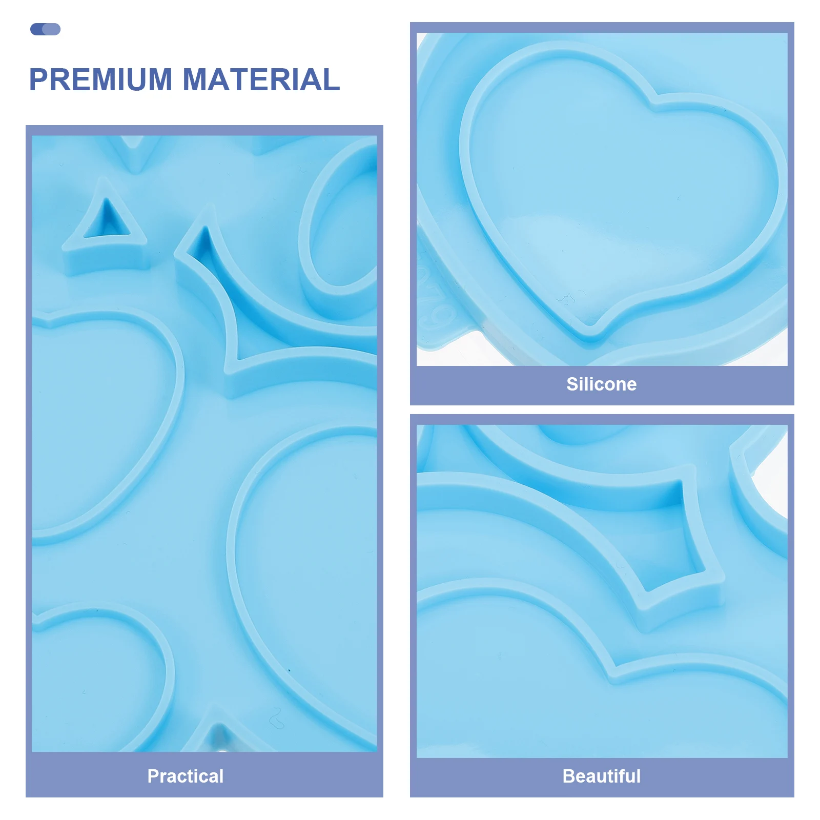 

Silicone Love Frame Mold DIY Craft Valentine Decoration Couple Gift Non H Made Craft stick Reusable H made Plaything