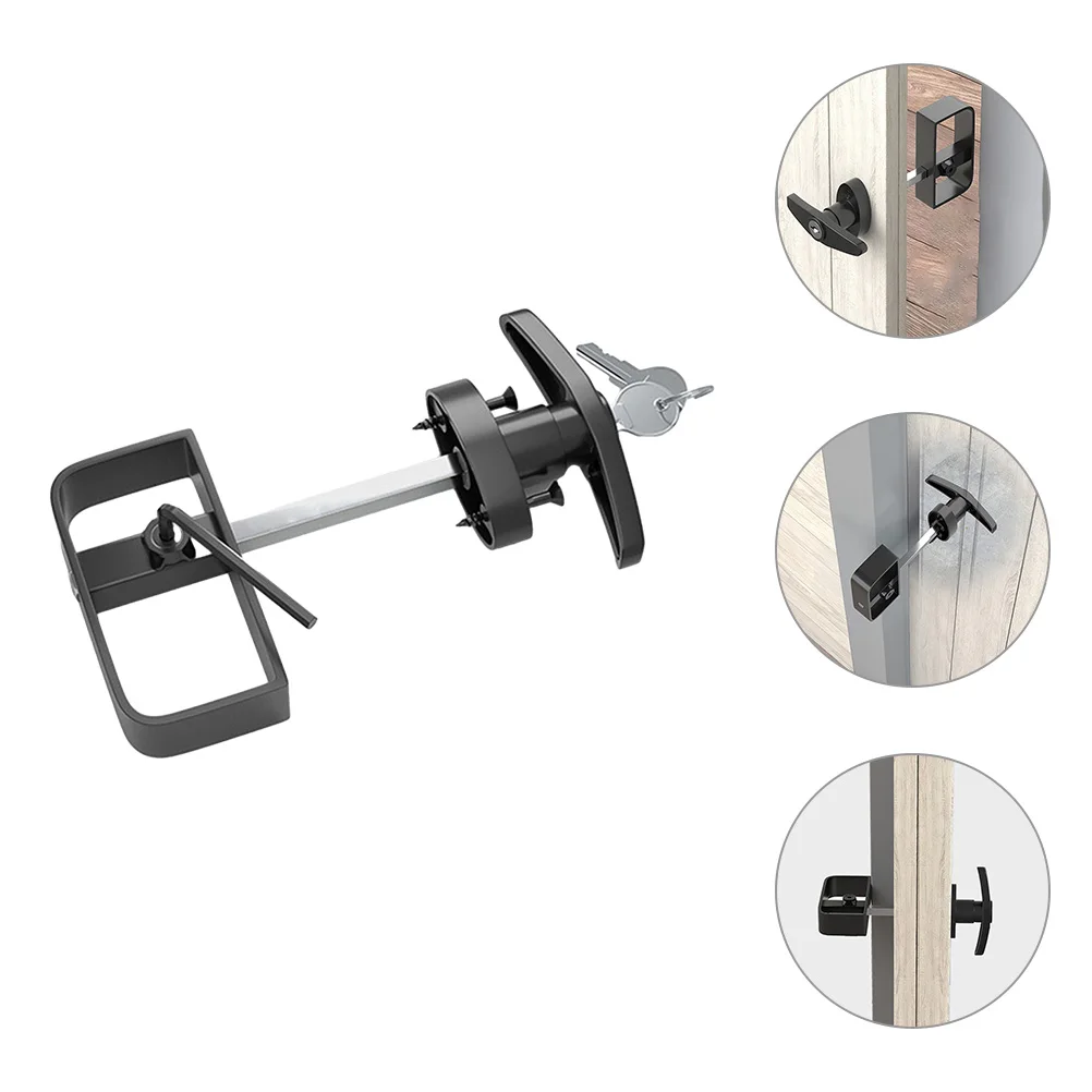 

1 Set T Handle Barn Sliding Gate Heavy Duty Durable Garage Wood Door Sturdy Handle Lock Set For Barn Garage Gate Locking Privacy