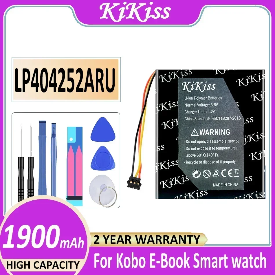 For Kobo E-Book Smart watch, GPS, mp3, mp4, cell phone, speaker LP404252ARU 1900mah Mp3/Mp4 Battery