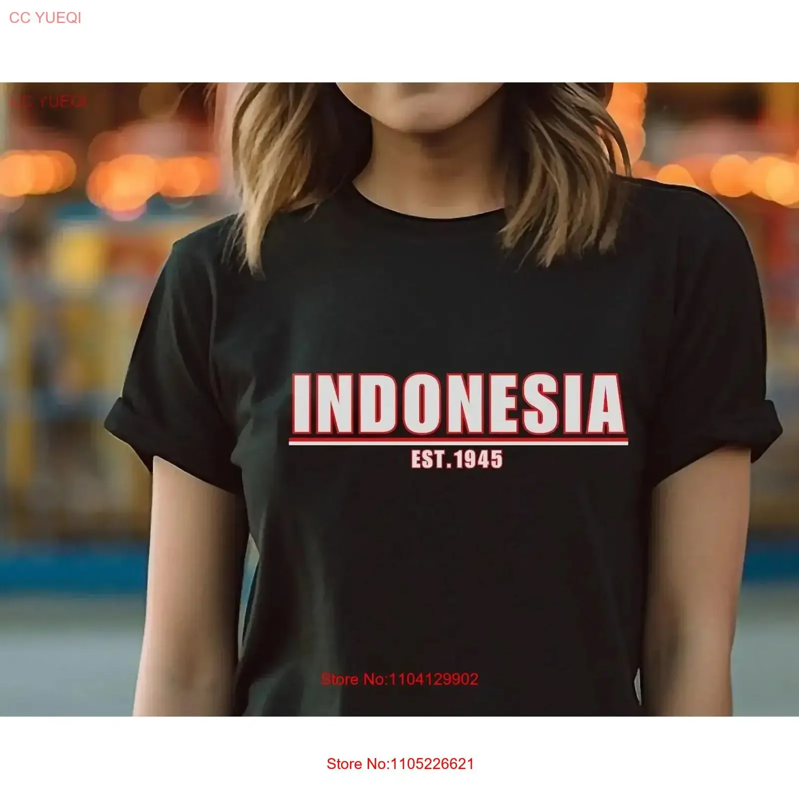 Camiseta de Indonesia de 1945, divertida, con diseño de planeta solitario, de Jakarta, Bali, estilo vintage, lavada, para uso diario, ropa urbana