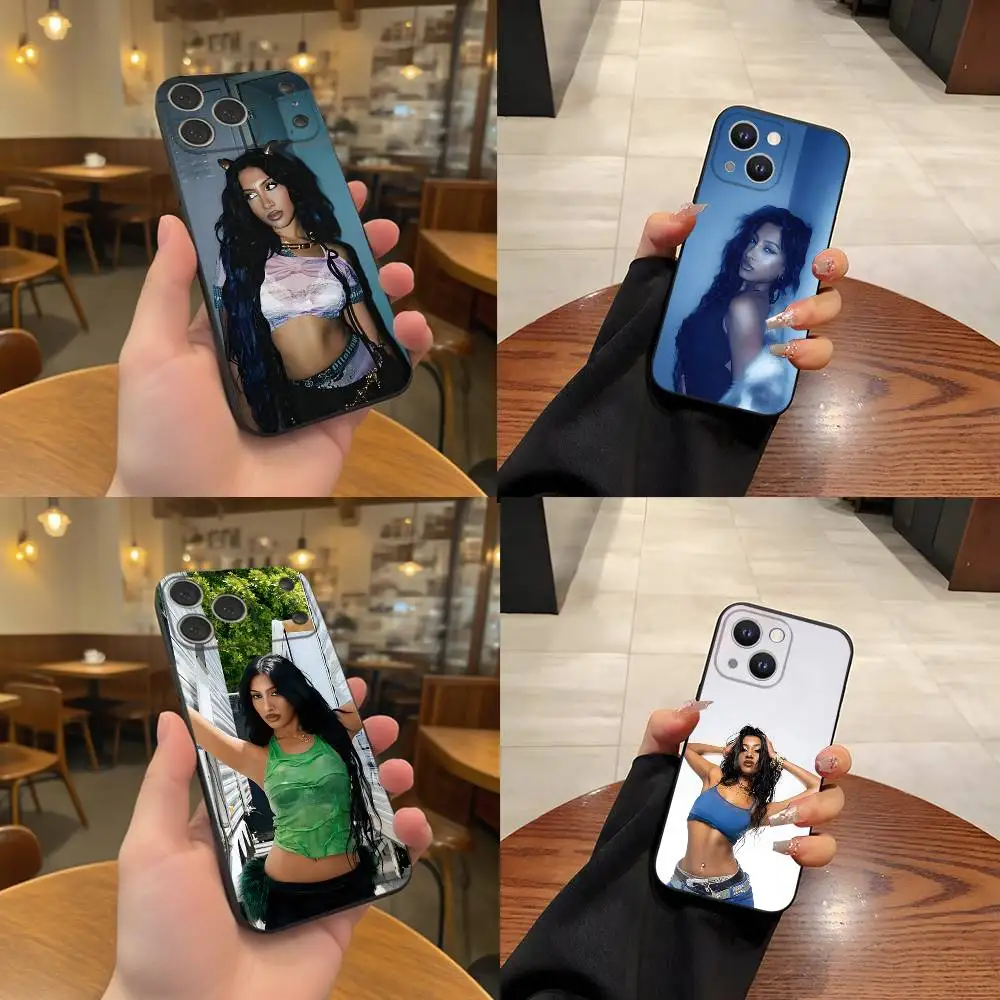 

Singer L-Lara Raj Phone Case For iPhone 17,16,15,14,13,12,11,Pro,Max,Plus Black Soft Cover
