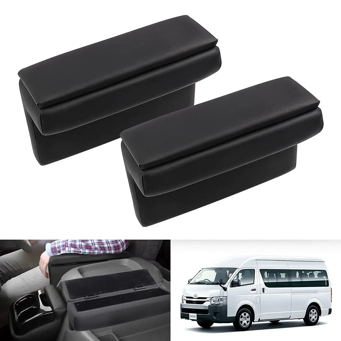 For Hiace 200 Car Front Armrest Box Storage Apartment Simple Design Armrest Box
