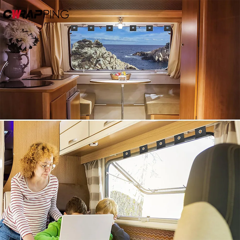 RV خيمة ضوء شماعات ملابس التخييم في الهواء الطلق المظلة متعددة الوظائف مع مقاطع هوك المنزلية قافلة تخييم RV الملحقات