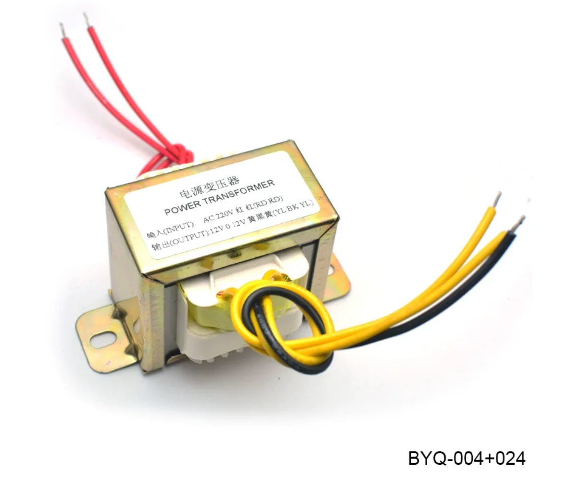 Pure Copper Dual 12V 30W Power Transformer Square EI Core for Preamplifier Tone Control Board 110V/220V Optional Voltage