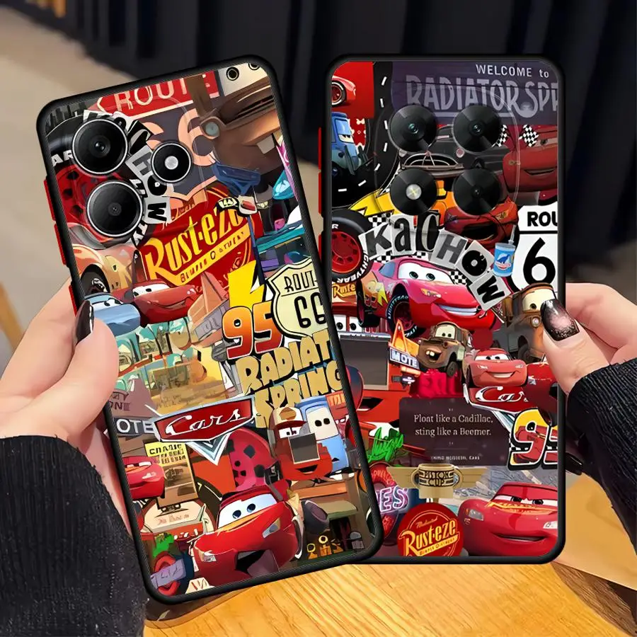 Custodia morbida per Xiaomi Redmi Note 10s 11 12 13 Pro Plus 12S 9s 14 Pro 11s Lightning McQueen 95 Cars Placcatura