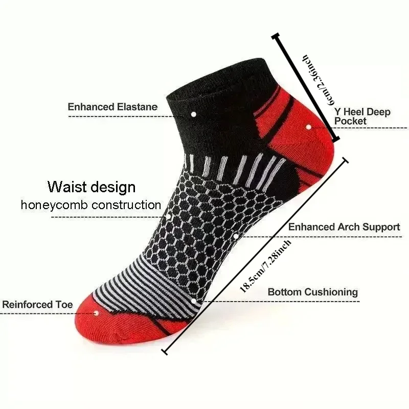 6/10/20  Of Men\'s Low Cut Socks Anti Odor & Sweat Absorption Comfy & Breathable Elastic Sport Socks All Seasons Wearing