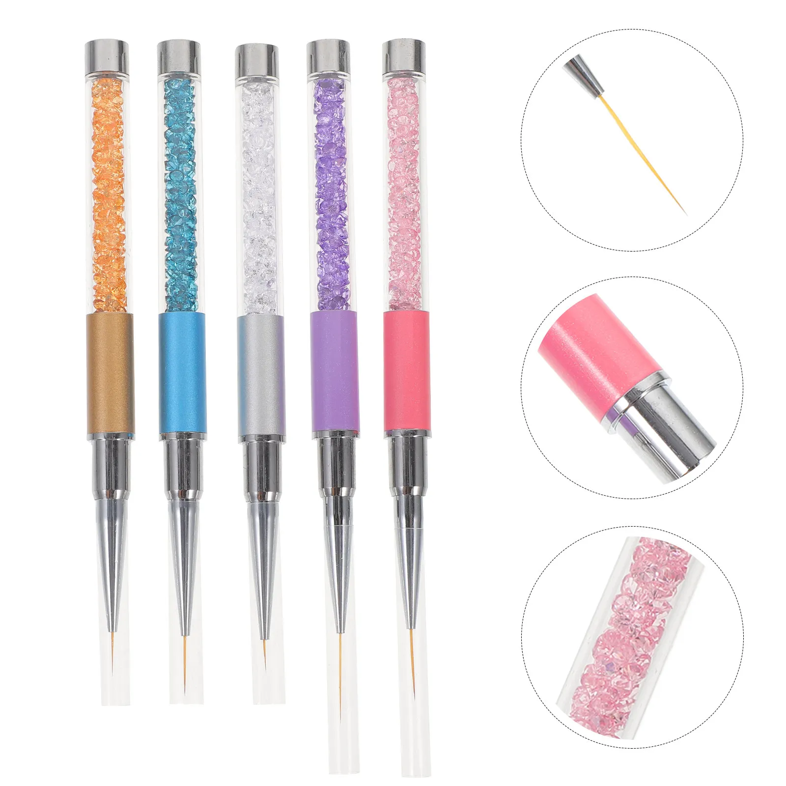 

5Pcs Nail Art Drawing Pen High Quality Manicure DIY Tools for Professional and Home Use Lightweight Comfortable Design Nail