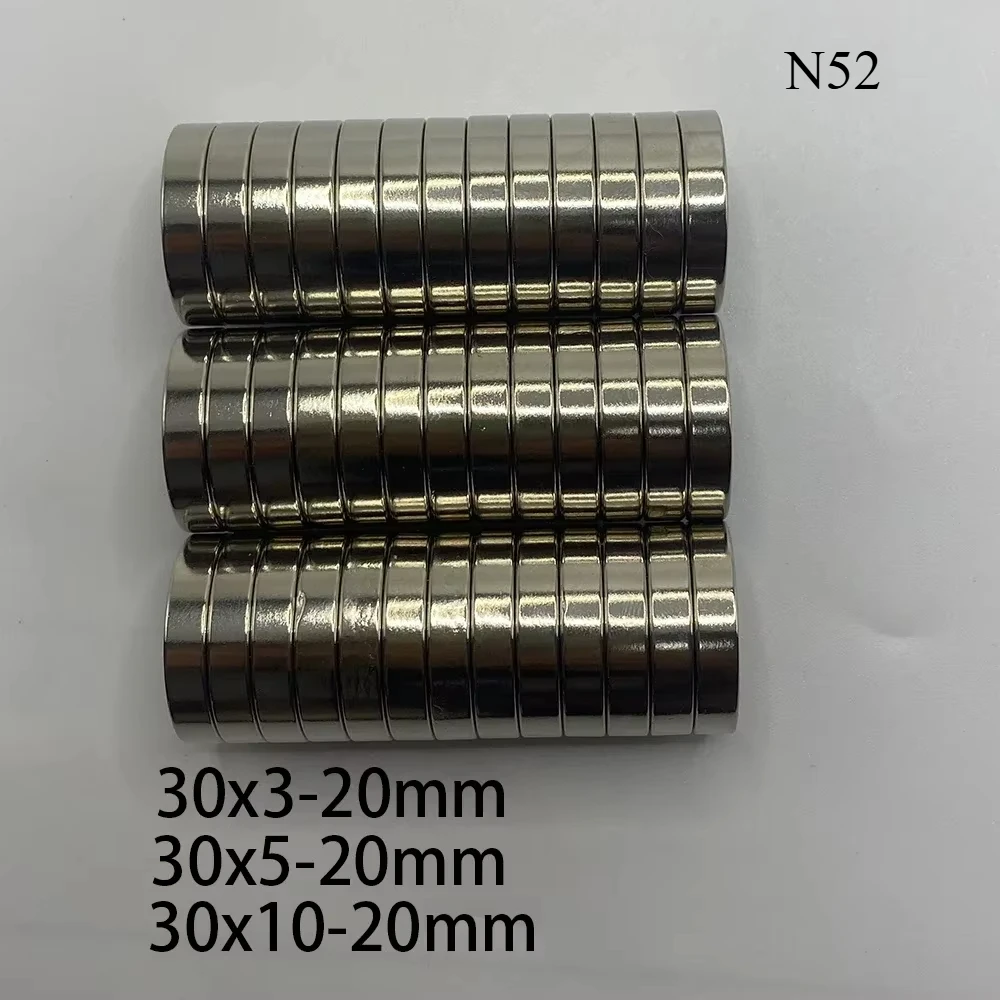 N52 Ring 30x3-20 30x5-20 30x10-20  Hole 20 Standard Axial Magnet Ring Round straight Neodymium Magnetic Motor Generation Wind