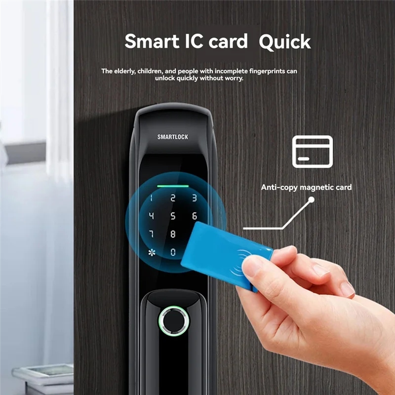 Cerraduras inteligentes GROCE-Tuya, cerradura electrónica completamente automática con cerradura biométrica de huellas dactilares, tarjeta Rfid, contraseña, desbloqueo de llave