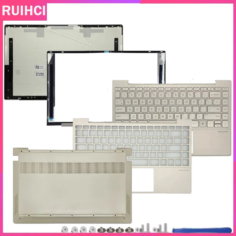 

For Envy 13T-BA 13-BA TPN-C145 New LCD Back Cover Front Bezel Upper Palmrest Bottom Base Case keyboard gold