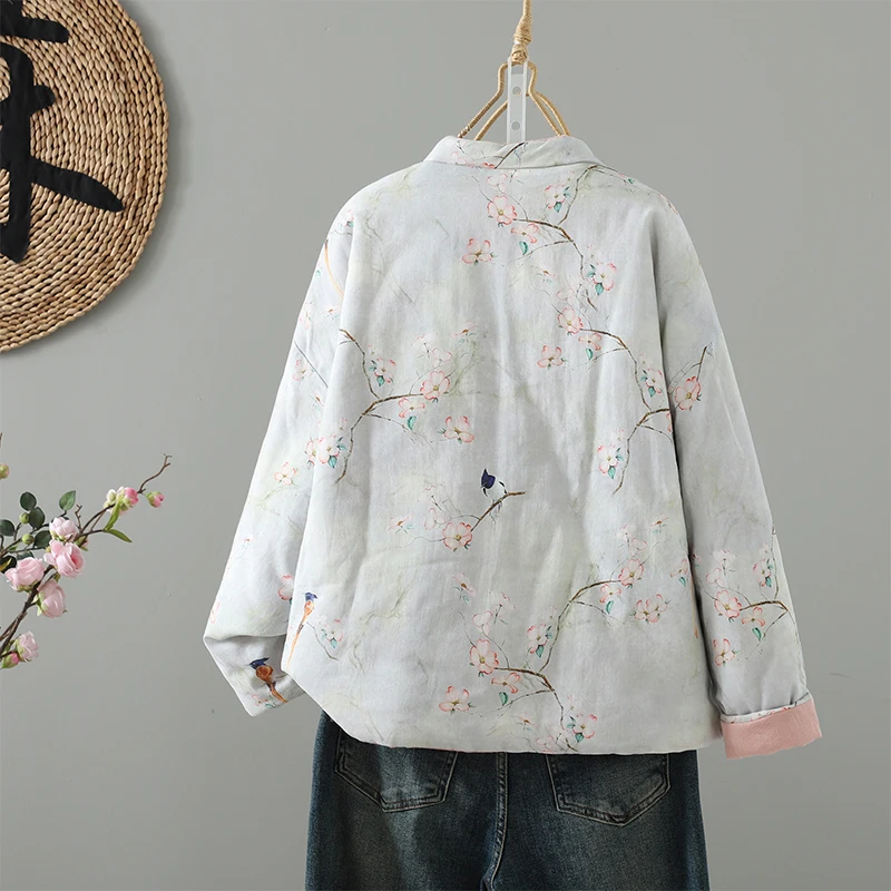 جديد الصينية Sle الوردي القطن Jaet على الوجهين ارتداء زر تصميم مستقيم قطع العادية طول طويل Sve معطف الشتاء #3