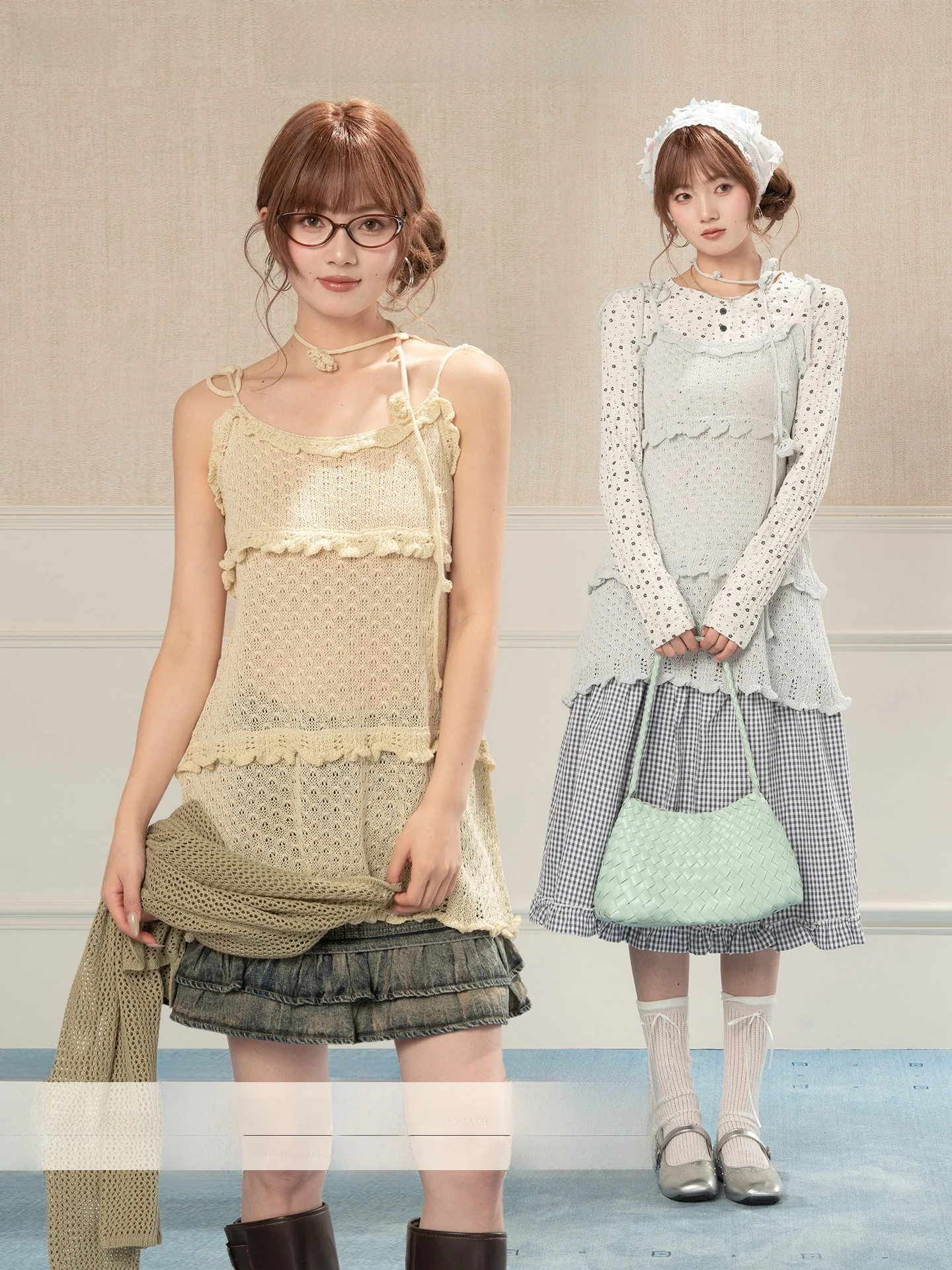 

Желтый вязаный укороченный топ Heynew для женщин: повседневный, универсальный, для ранней весны, с вырезами, для многослойных образов