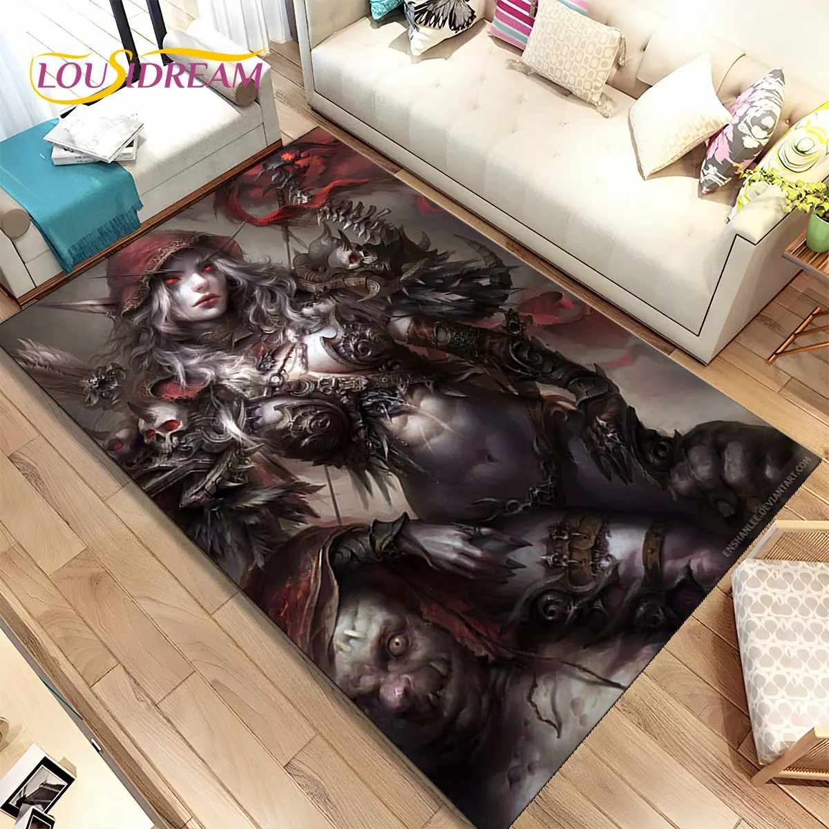 Welt von Warcraft,WOW, Spiel Gamer Bereich Teppich, teppich Teppich für Wohnzimmer Schlafzimmer Sofa Fußmatte Dekoration, Kind Nicht-slip Boden Matte 3D