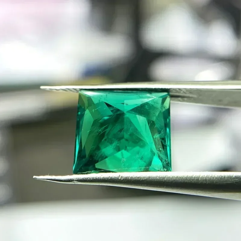 

Lab Grown Colombia Emerald Princess Cut Hydrothermal Emeralds Gemstone For Diy Charms Jewelry Making Selectable AGL Ce