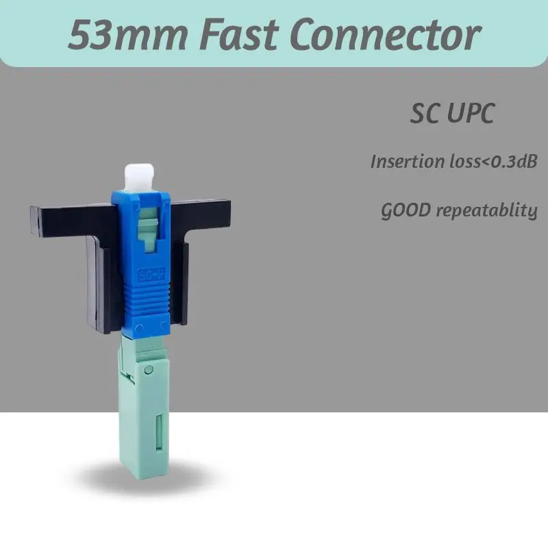 

Free Shipping SC UPC Fiber Optic Connector FTTH Tool Cold Connector Tool SM Single-Mode Fiber Optic Fast Connnector UPC SC 53mm