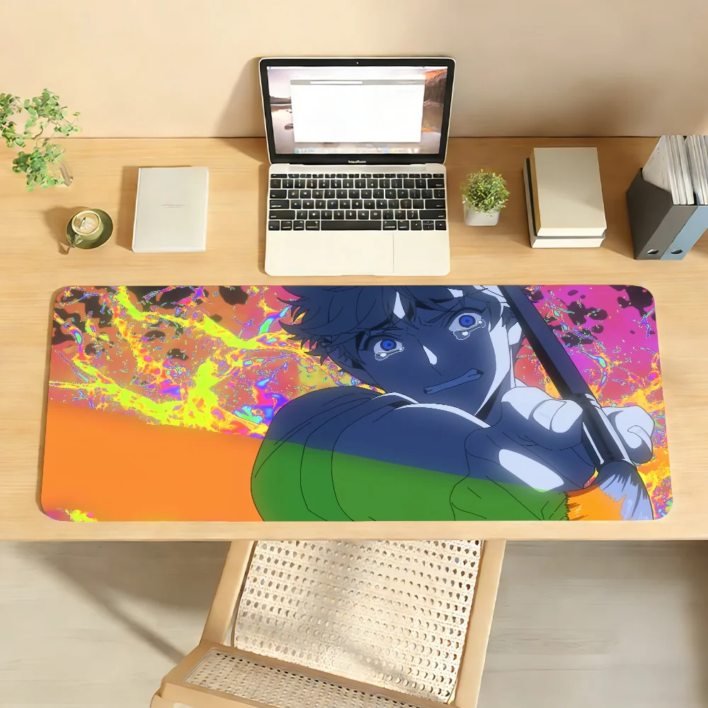 

Anime Blue Period Mouse Pad Non-slip Locking Edge DeskMat PC Laptop Accessories Rubber Office Keyboard Large Game