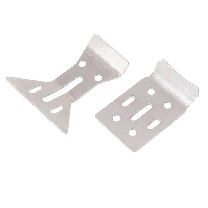 Losi 1/24 Micro-B 2WD Bajaバギーフレーム用ステンレススチール製フロントリアボトムガードプレート/アーマー - シャーシ保護アップグレード