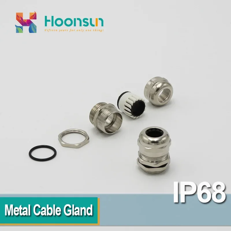 10 pcs/lot Metal Cable Gland PG7 PG9 PG11 Nickel Plated Brass Waterproof IP68