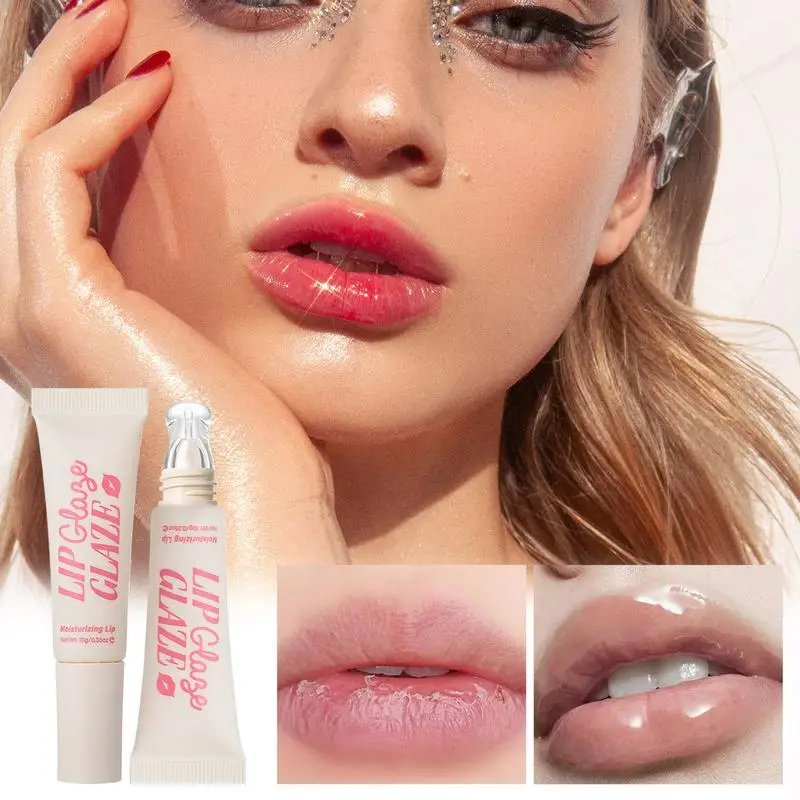 Hidratante brilho labial líquido plumping bálsamo labial não-pegajoso textura de água brilho labial espelho geléia hidratante batom líquido