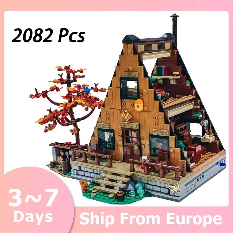 Blocs de construction de maquettes de maison de type A, 2082 pièces, décoration de bureau, vue sur la rue, jouet pour enfants, cadeaux d'anniversaire et de noël compatibles 21338