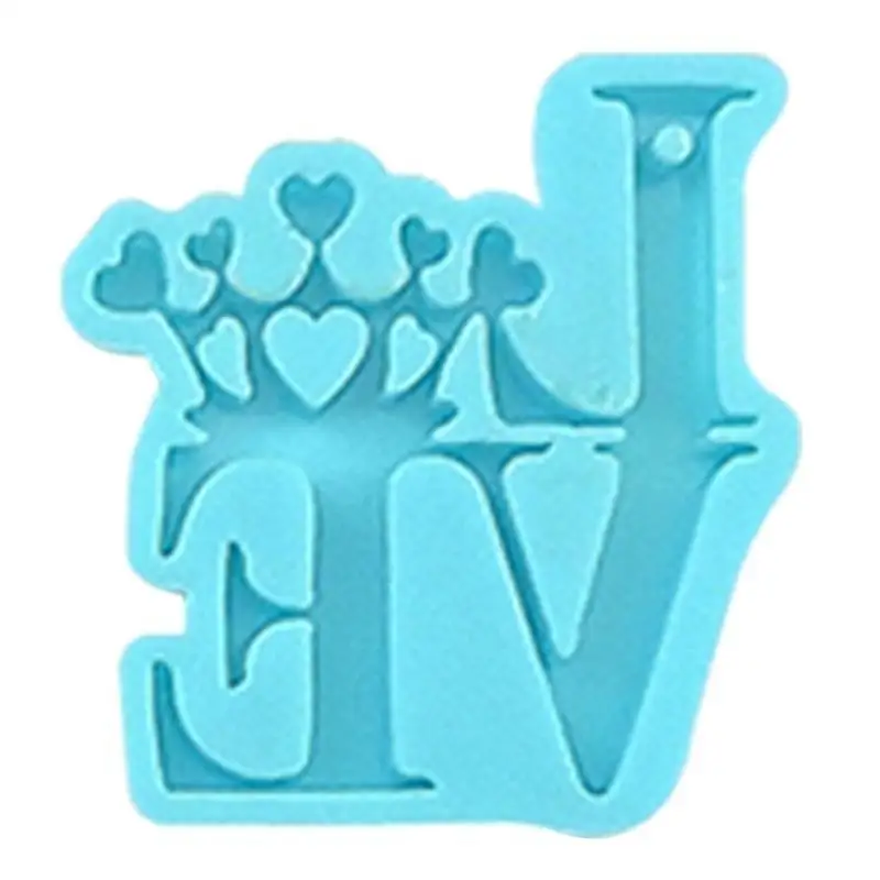 A52E Liebe Schlüsselanhänger Gussform Valentinstag Anhänger Epoxidharz Anhänger Schmuck – Detail 3