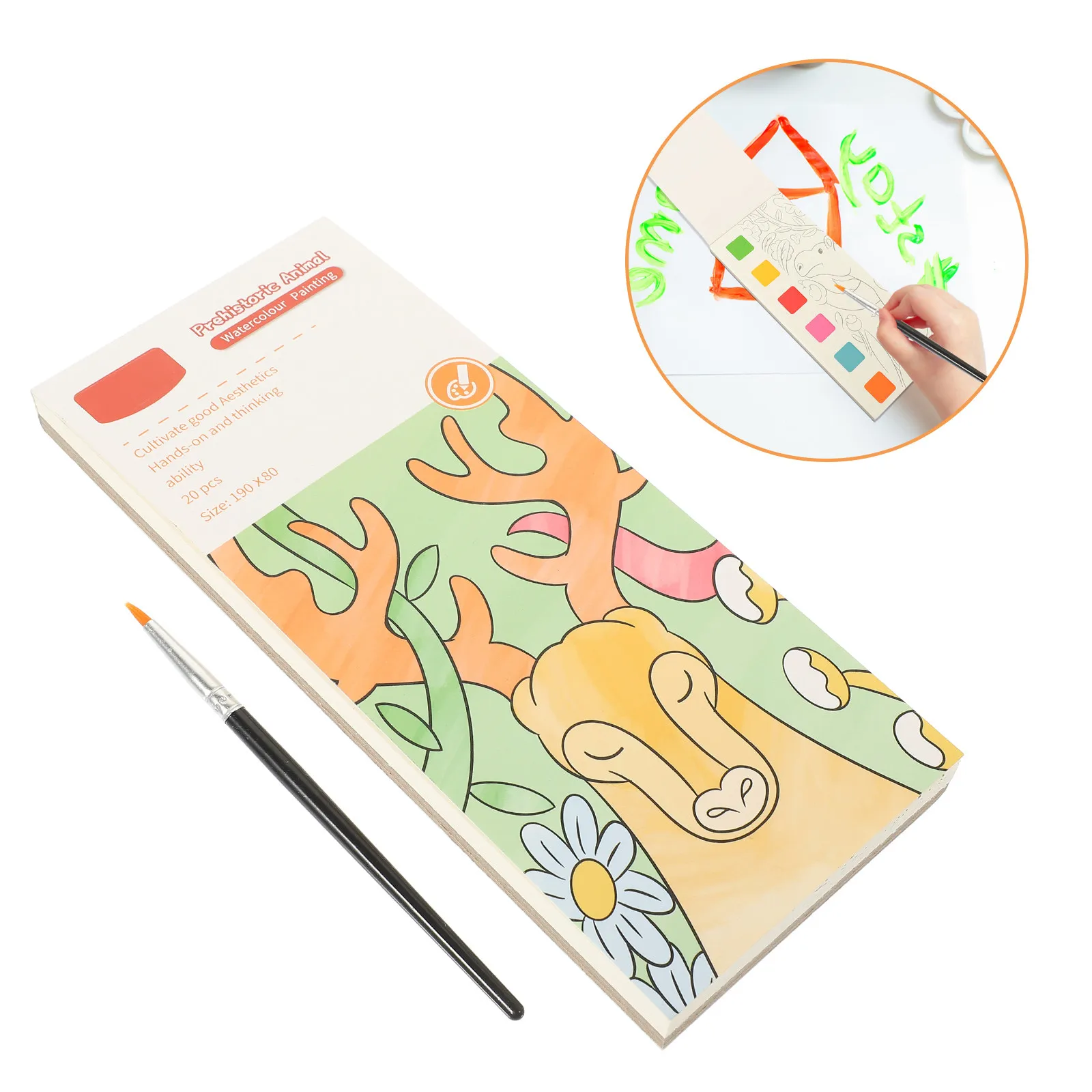 1Set Portable Watercolor Painting Book Kids Graffiti Books Thick Paper Coloring Book for Toddlers Drawing Painting Learning