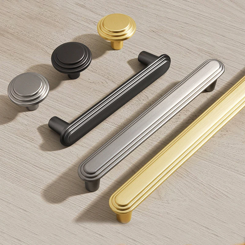 Golden Drawer Cabinet Furniture Handles Kitchen Handles for Cabinet Knob Door Drawer Furniture Kitchen Pearl Simplicity Hardware