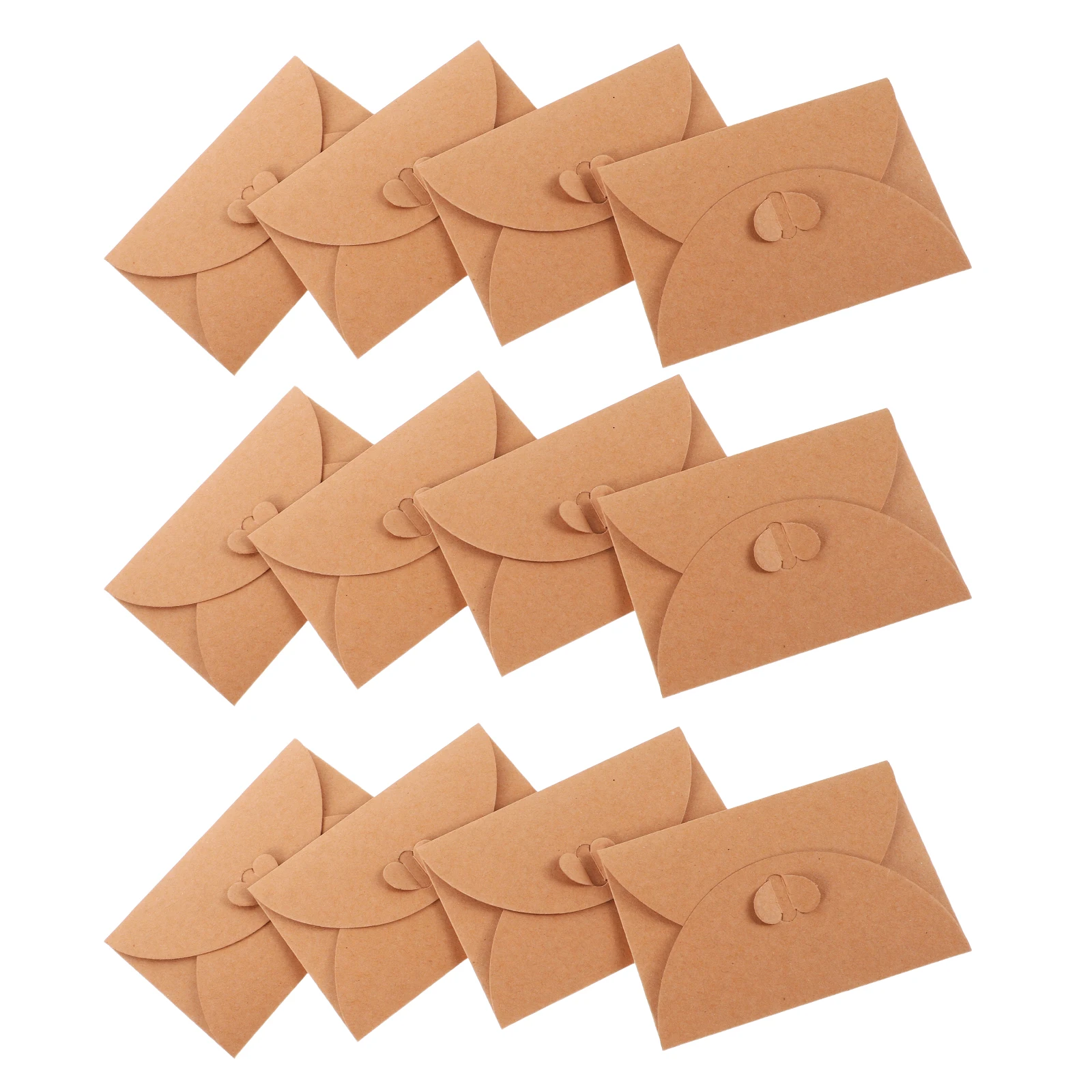 

20pcs Holiday Greeting Cards Unique Kraft Paper Design Mini Envelopes Small Blank Note Cards for Christmas Thanksgiving New Year