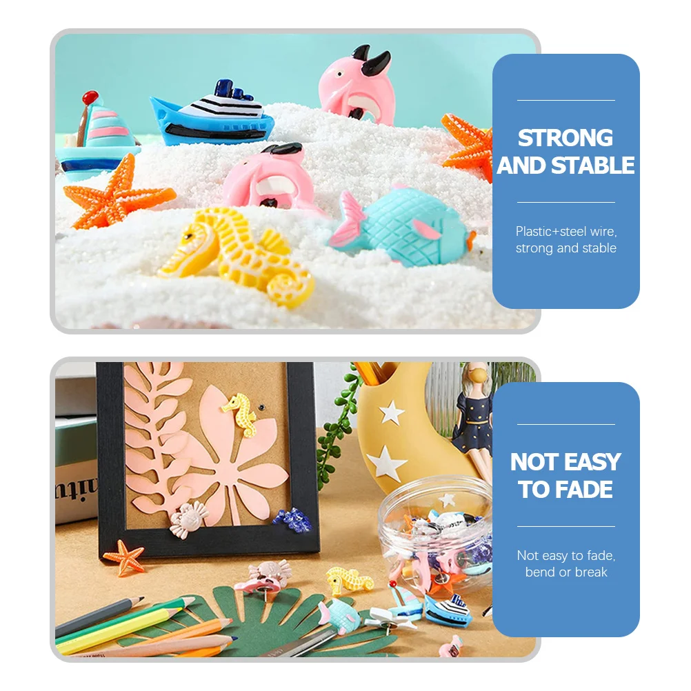 

36Pcs Ocean Push Thumbtacks Decorative Pushpins for Cork Board Map Markers Photo Wall Bulletin Board Push Pin Thumb Tacks