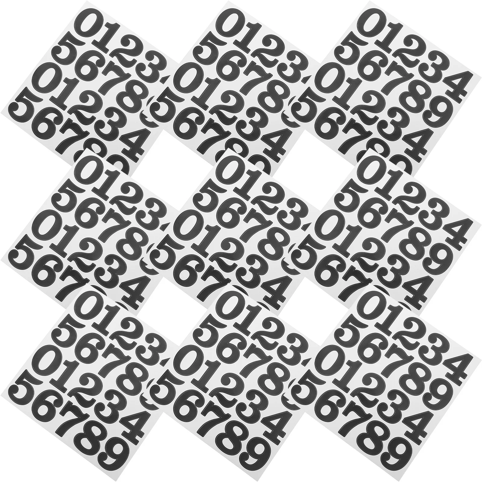 

25Pcs Vinyl Number Stickers Self Adhesive Waterproof Easy Apply Visible Consecutive Numbers for Storage Bin Door Wall Folder