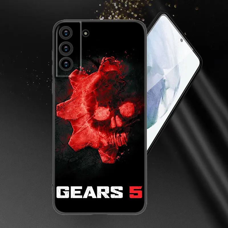 Gears Of-Wars Black Silicone Phone Case For Samsung Galaxy S20 S23 FE S21 S22 S24 Ultra S10 Lite S8 S9 Plus S7 Edge