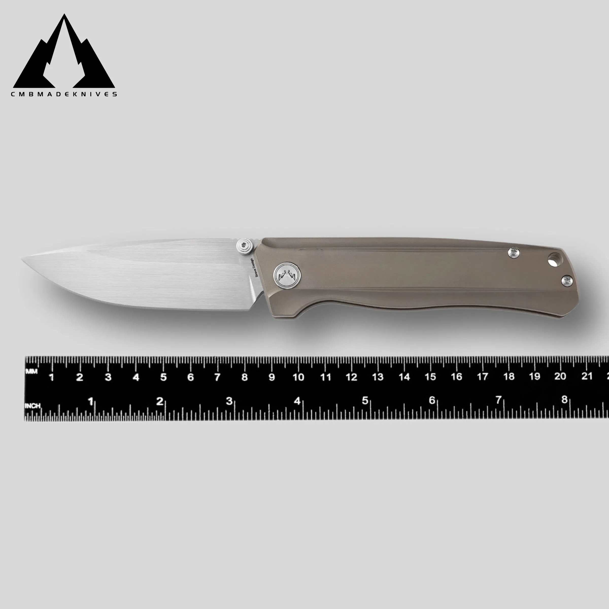 CMBMADEKNIVES Braveman Titanium Handle S35VN Steel Camping Outdoor Pocket Folding Knife EDC CMB-17G
