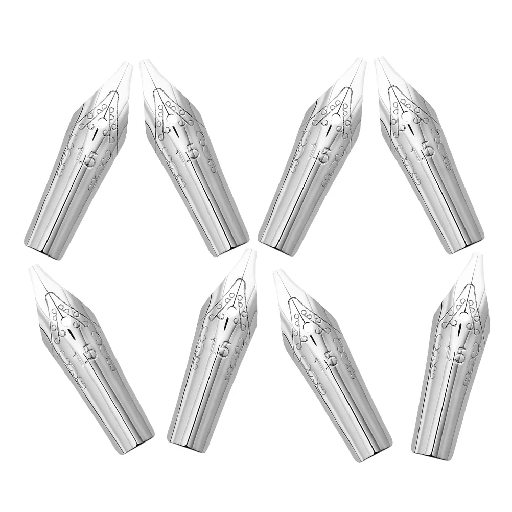 8 Pcs Fountain Pen Replacement Nibs Students for Pens Calligraphy Metal Ink Tool Fine